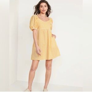 Old Navy Yellow Gingham Dress